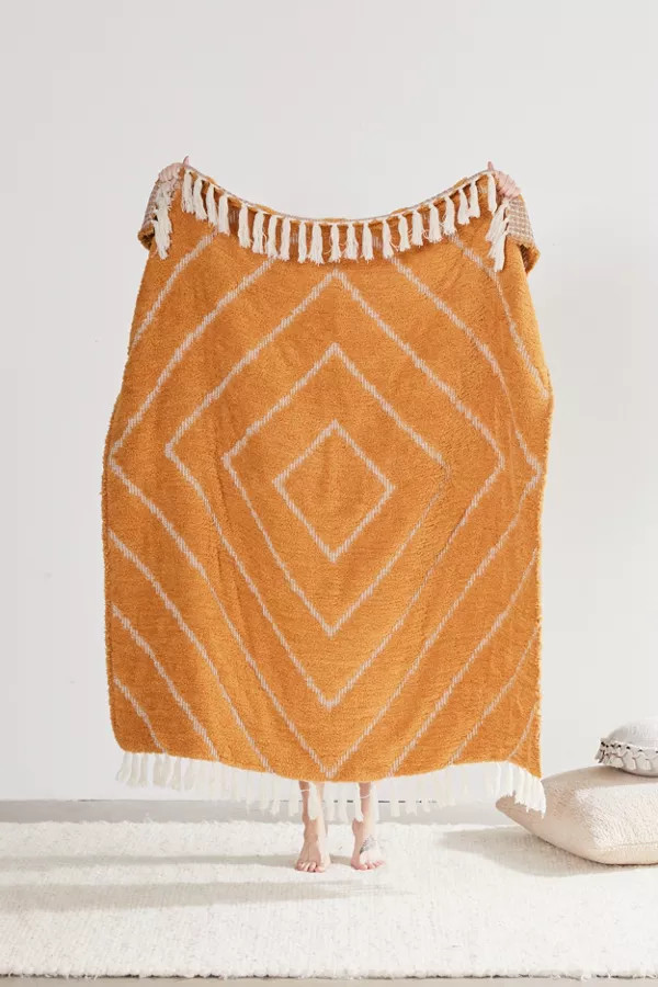Stevie Sherpa Waffle Throw Blanket | Urban Outfitters (US and RoW)