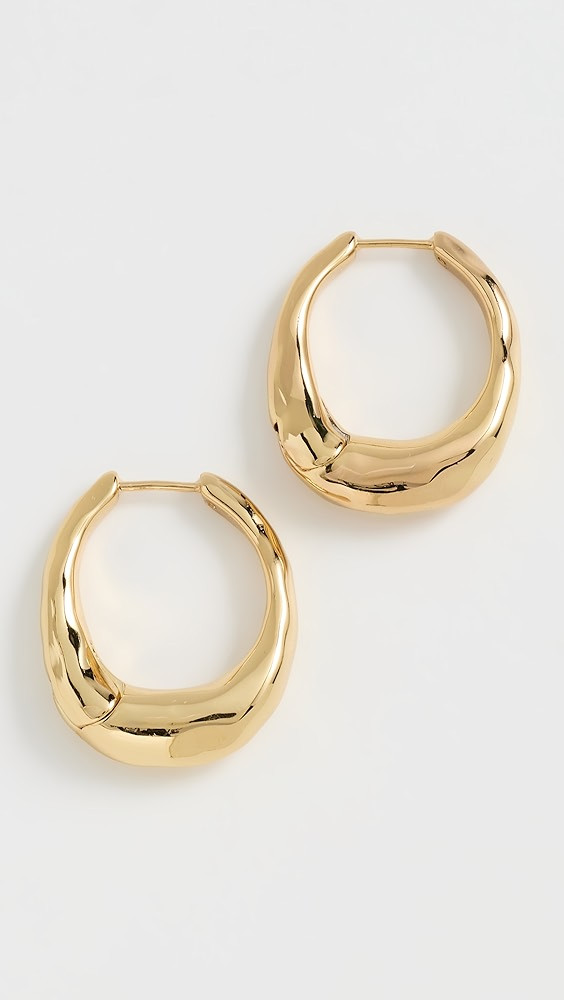 Hammered Puffy Huggie Hoop Earrings | Shopbop