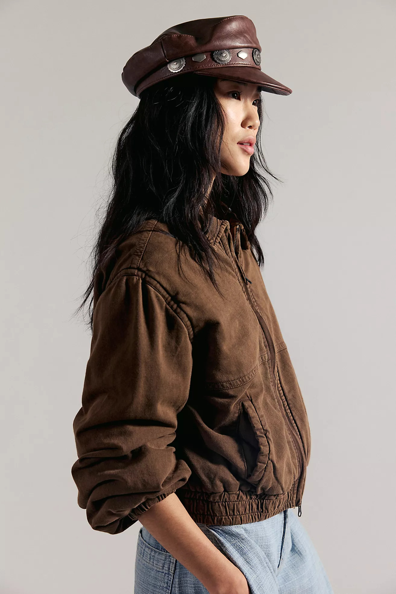 Understated Leather Cadet Hat | Free People (UK)