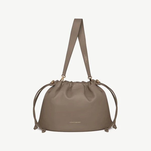 Strathberry Charlotte Midi Bucket Bag – Taupe, Soft Nappa | Strathberry