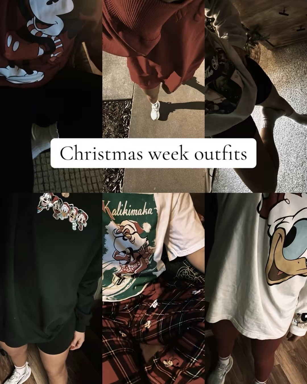 Christmas week cozy outfits! Keep it comfy and keep it simple— and a little touch of Disney (obviously). 

#LTKHoliday