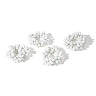 Sculpted Cloud Cluster Napkin Rings (Set of 4) (Set of 4) | Wayfair North America