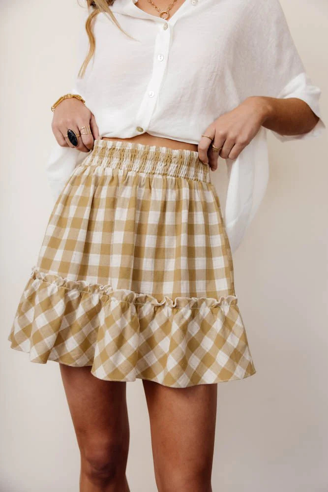 Meredith Ruffle Mini Skirt - böhme | Böhme US