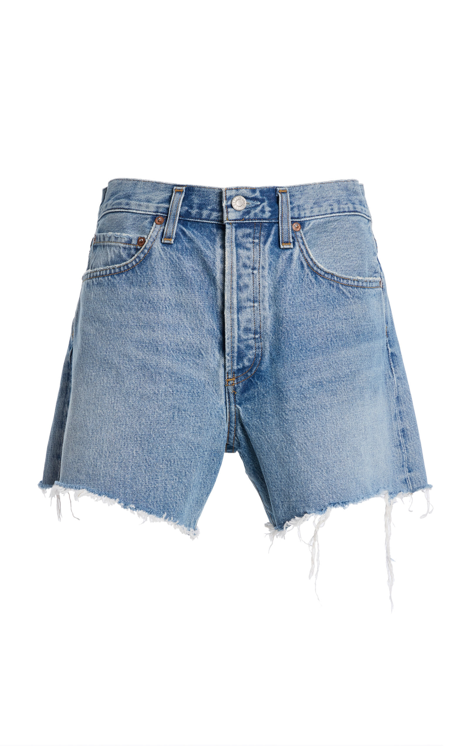 Agolde Parker Long Denim Shorts - Moda Operandi | Moda Operandi (Global)