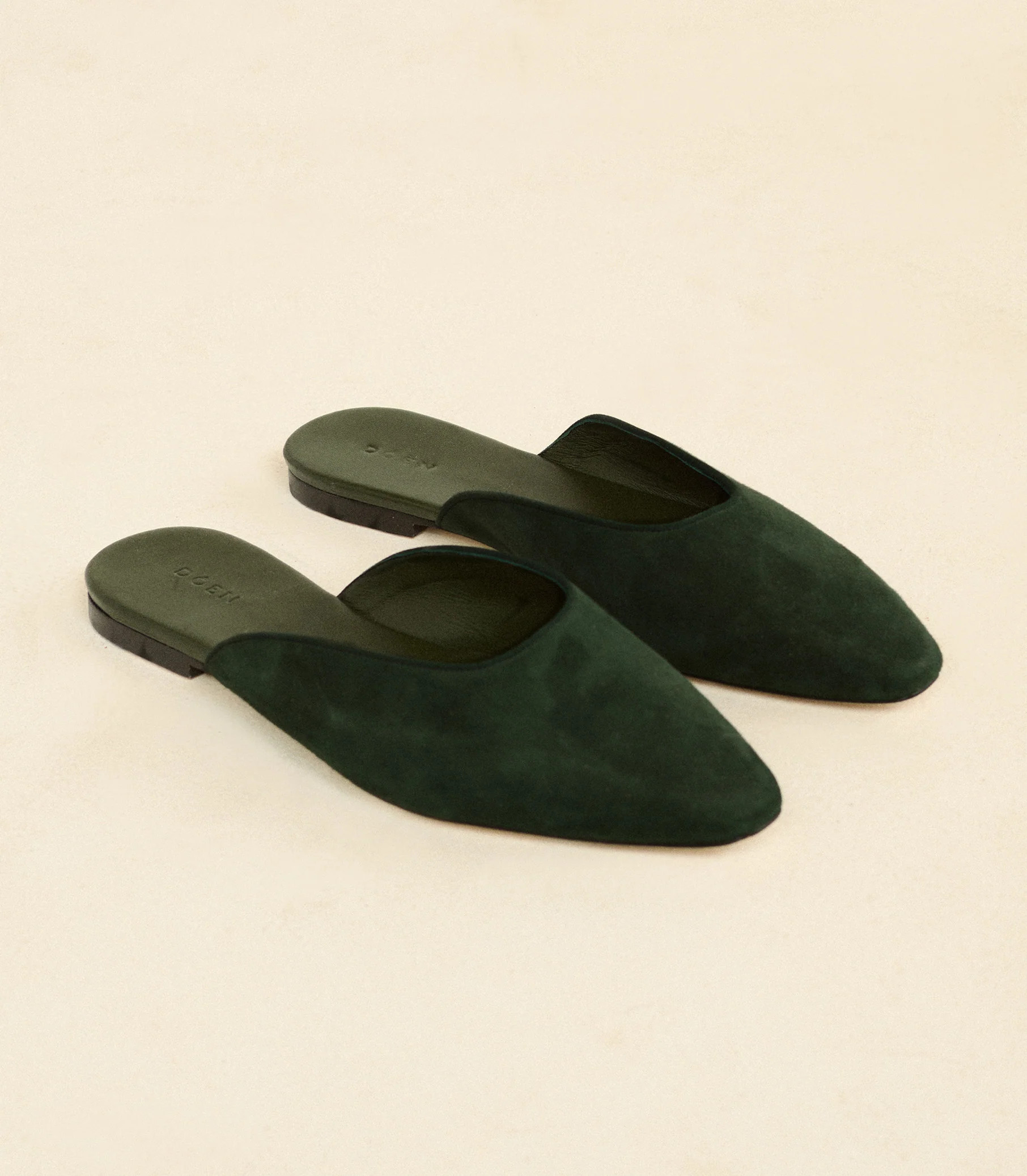 Adair Slide - Dark Pine Suede | DÔEN | DOEN