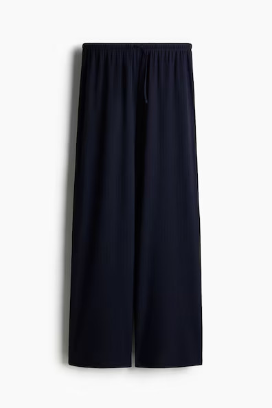H & M - Wide-Leg Drawstring Pants - Blue | H&M (US + CA)