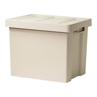 like-it® Deep Store-up Container Beige | The Container Store