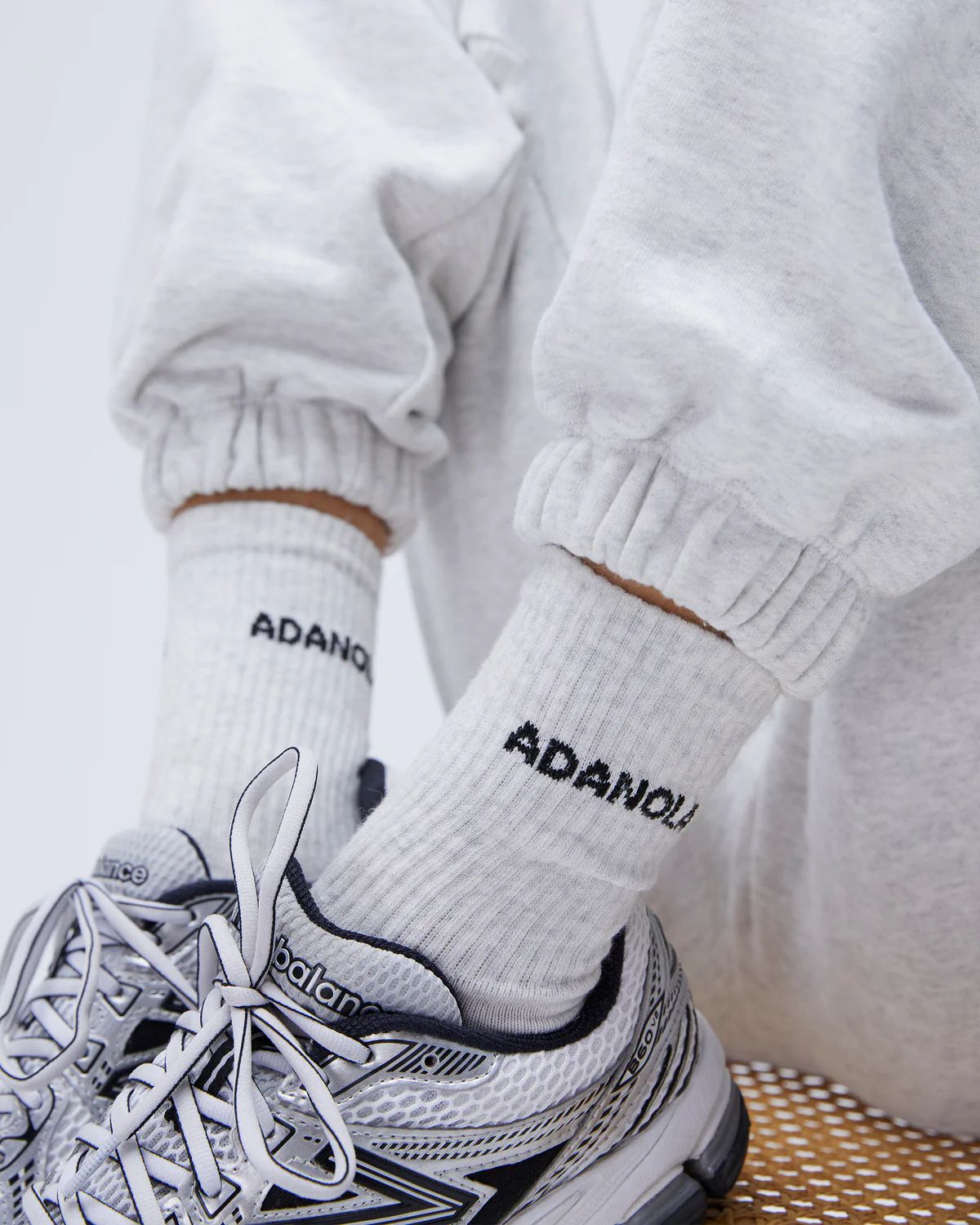 Socks - Light Grey Melange | Adanola UK