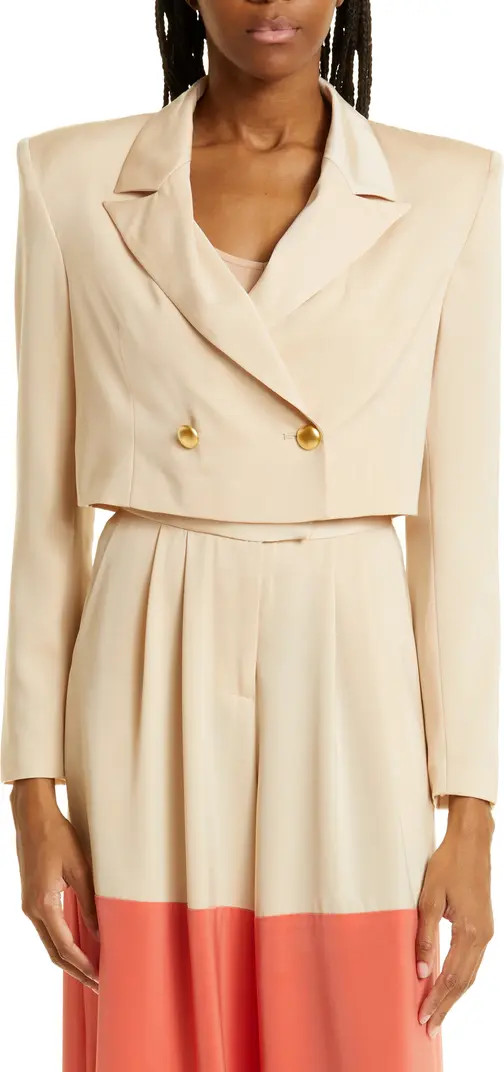 Kimberly Goldson Eboni Long Sleeve Crop Blazer | Nordstrom | Nordstrom