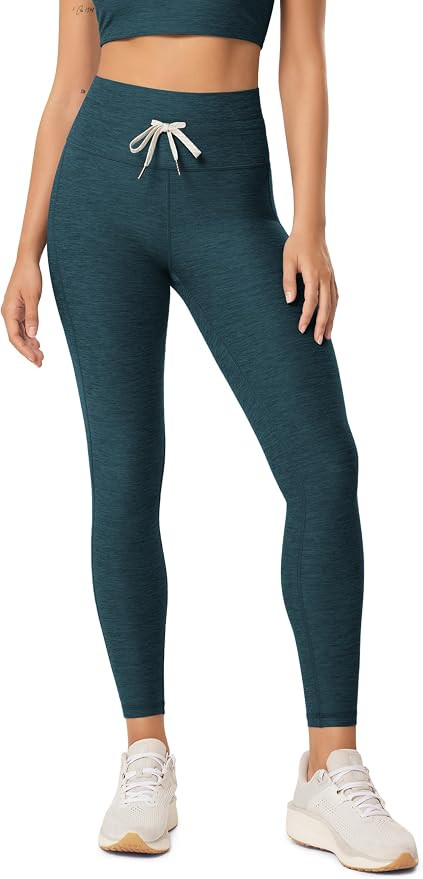 ODODOS Women's Drawstring Tie Leggings 25" / 28" High Waist Workout Yoga Pants | Amazon (US)