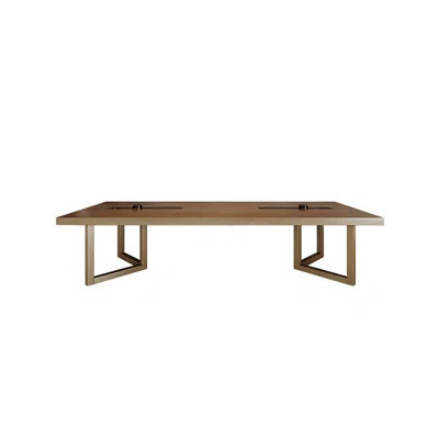 110.24"Solid Pine Conference Table With Built-In Sliding Power Strip | Wayfair North America