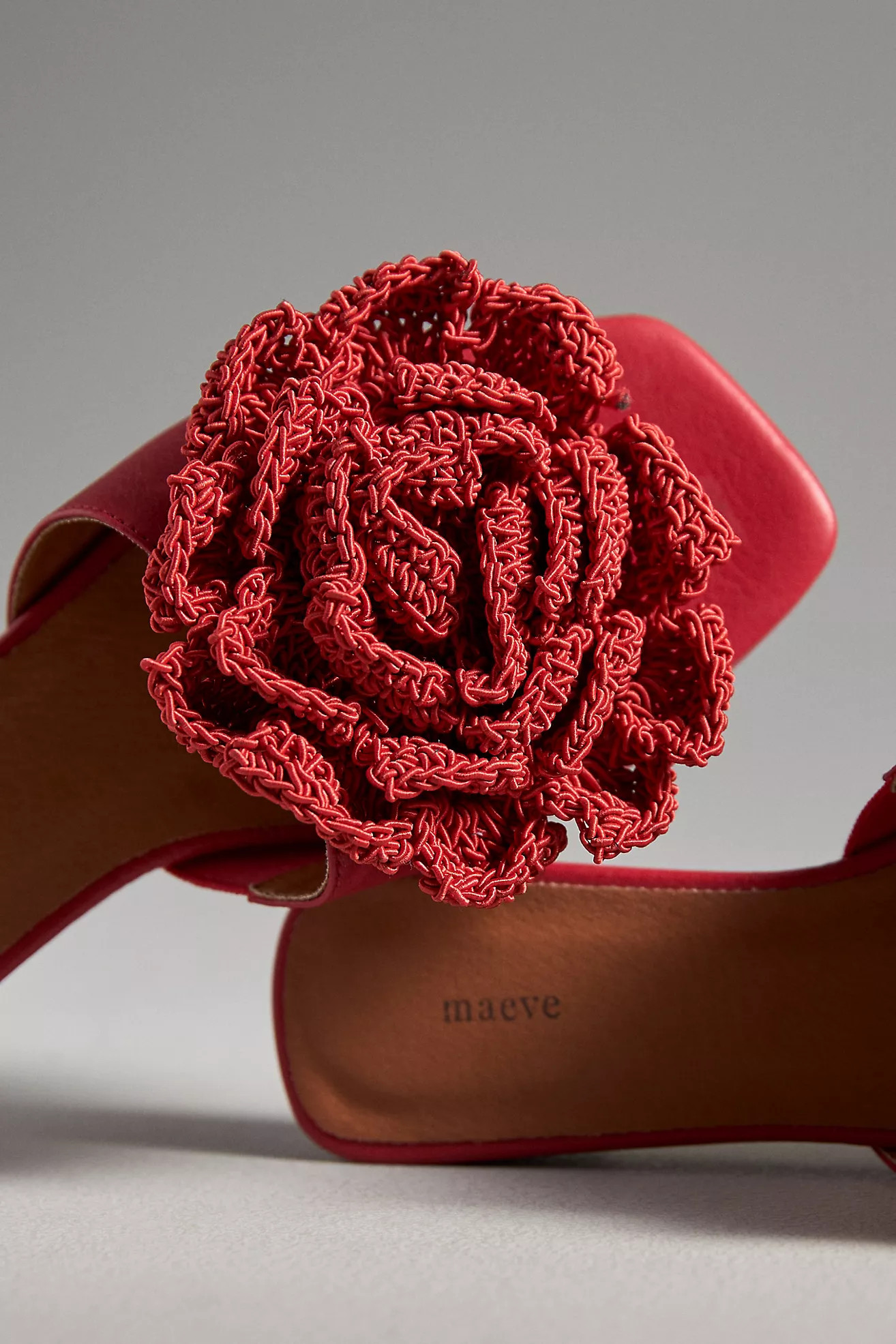 Maeve Crochet Flower Slide Sandals | Anthropologie (US)