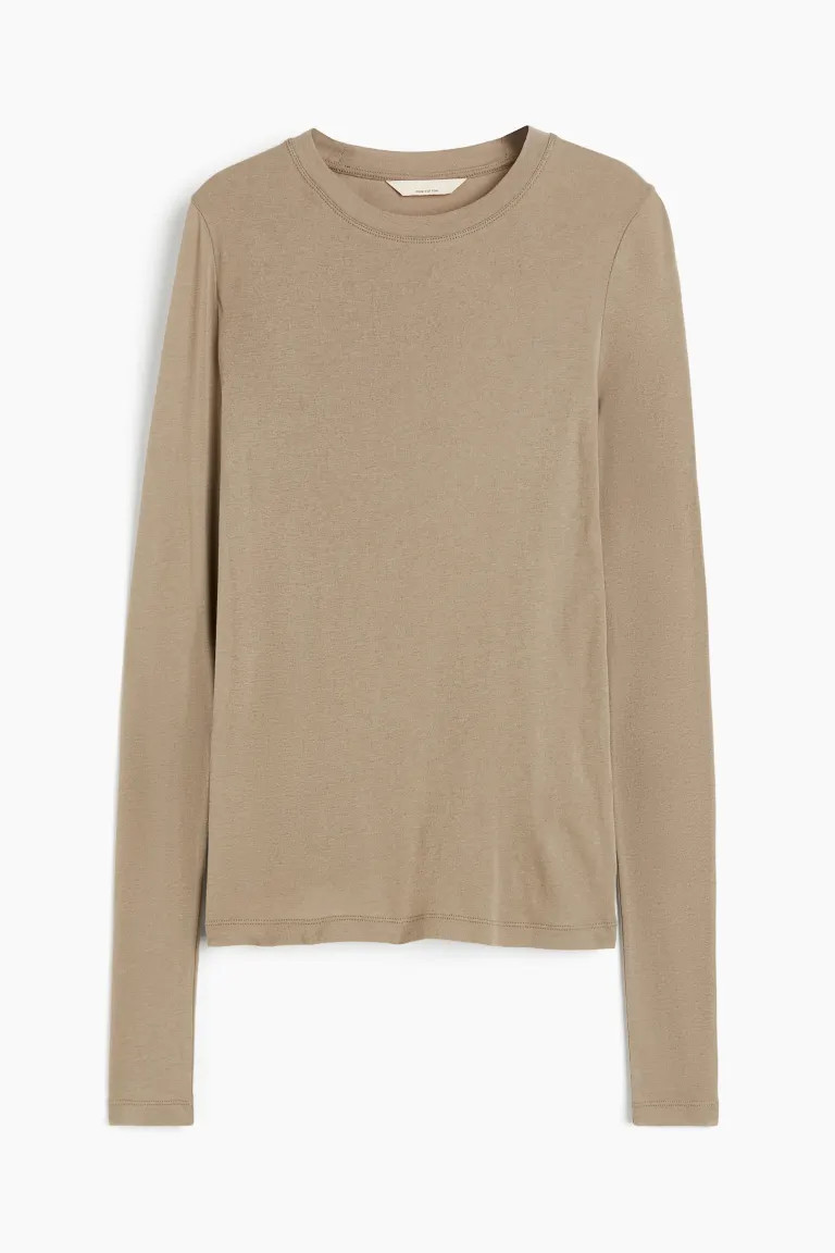 Pima cotton jersey top | H&M (UK, MY, IN, SG, PH, TW, HK)