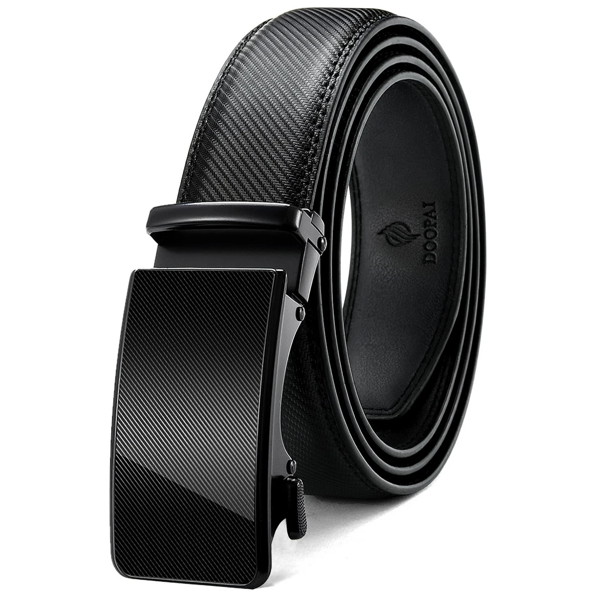 Ratchet Belt for Men, Men's Leather Belt Automatic Ratchet Buckle Slide, Mens Belt for Dress Casu... | Walmart (US)