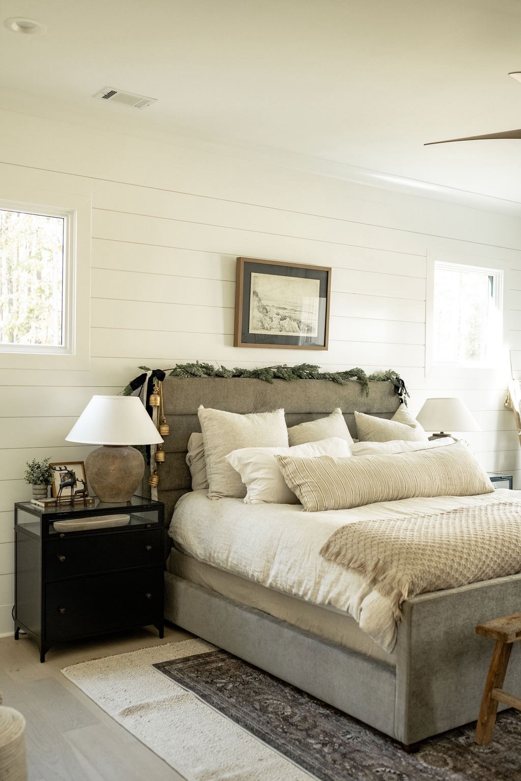 Bringing a little Christmas magic into the bedroom ✨ Soft neutrals, faux Amazon winter garland, and those sweet affordable Amazongold holiday bells make this space feel so warm and peaceful. Perfect inspo for neutral Christmas bedroom decor, winter home styling, and cozy holiday vibes. 🌲

#LTKHoliday #LTKSeasonal #LTKHome