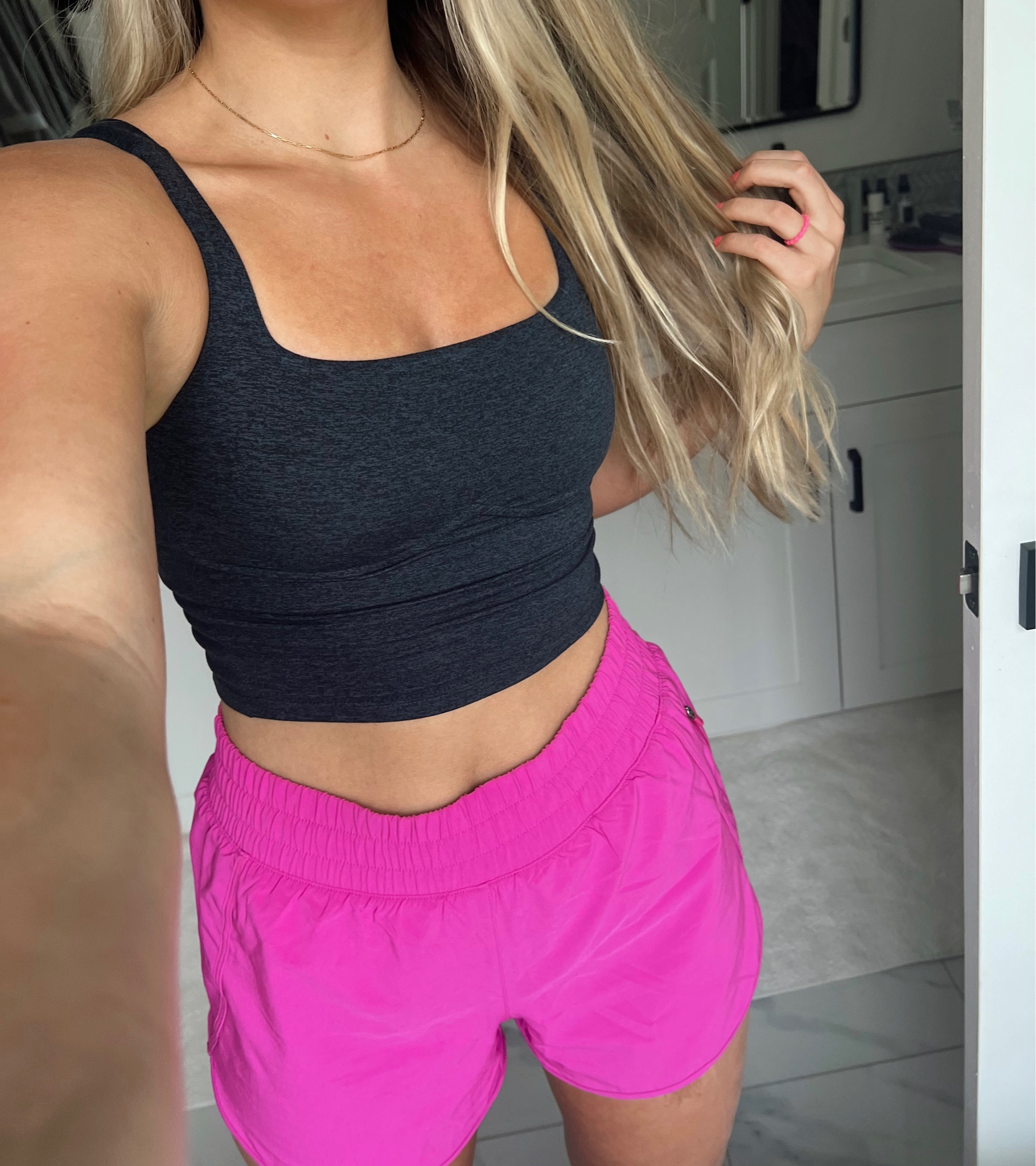 Tank on sale for $24 + my fav shorts this summer!🩷 

#LTKsalealert #LTKFitness #LTKunder50