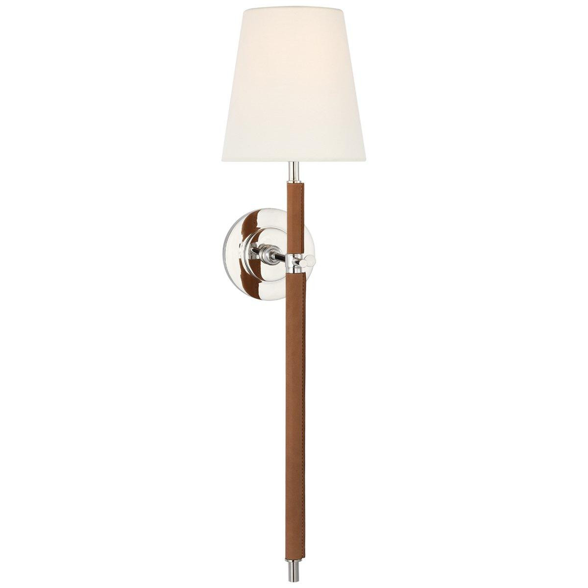 Soho Leather Tall Sconce - 1 Light | Shades of Light