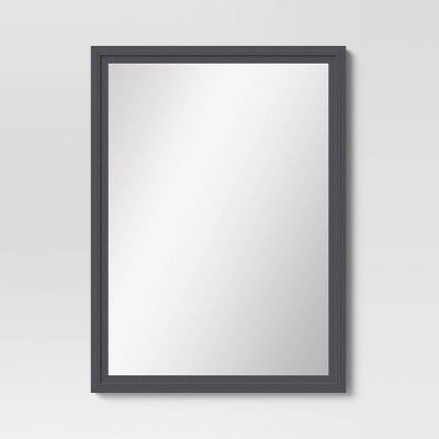 22" x 30" Decorative Wall Mirror Distressed Black - Threshold™ | Target