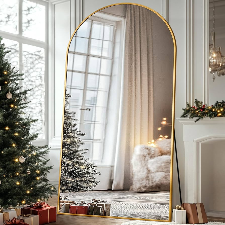 Antok Full Length Mirror, 44"x82" Oversized Floor Mirror, Arched Full Body Mirror with Stand Larg... | Amazon (US)