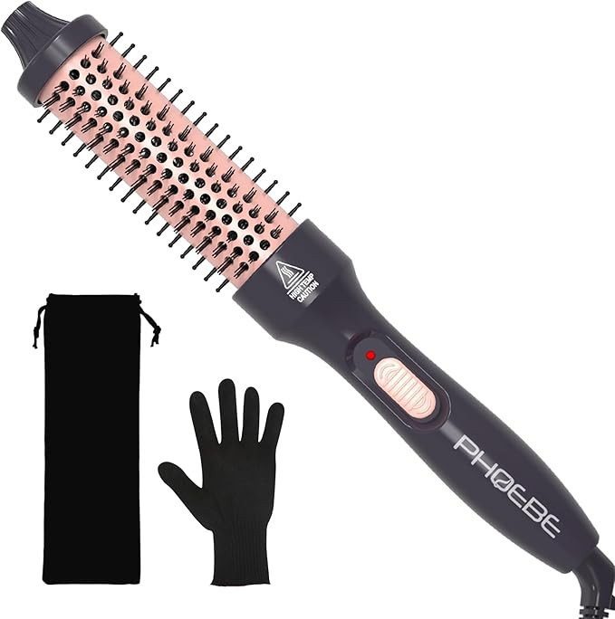 PHOEBE 1.25 Inch Thermal Brush 1 1/4 Inch Ceramic Tourmaline Ionic Heated Round Brush Create Loos... | Amazon (US)