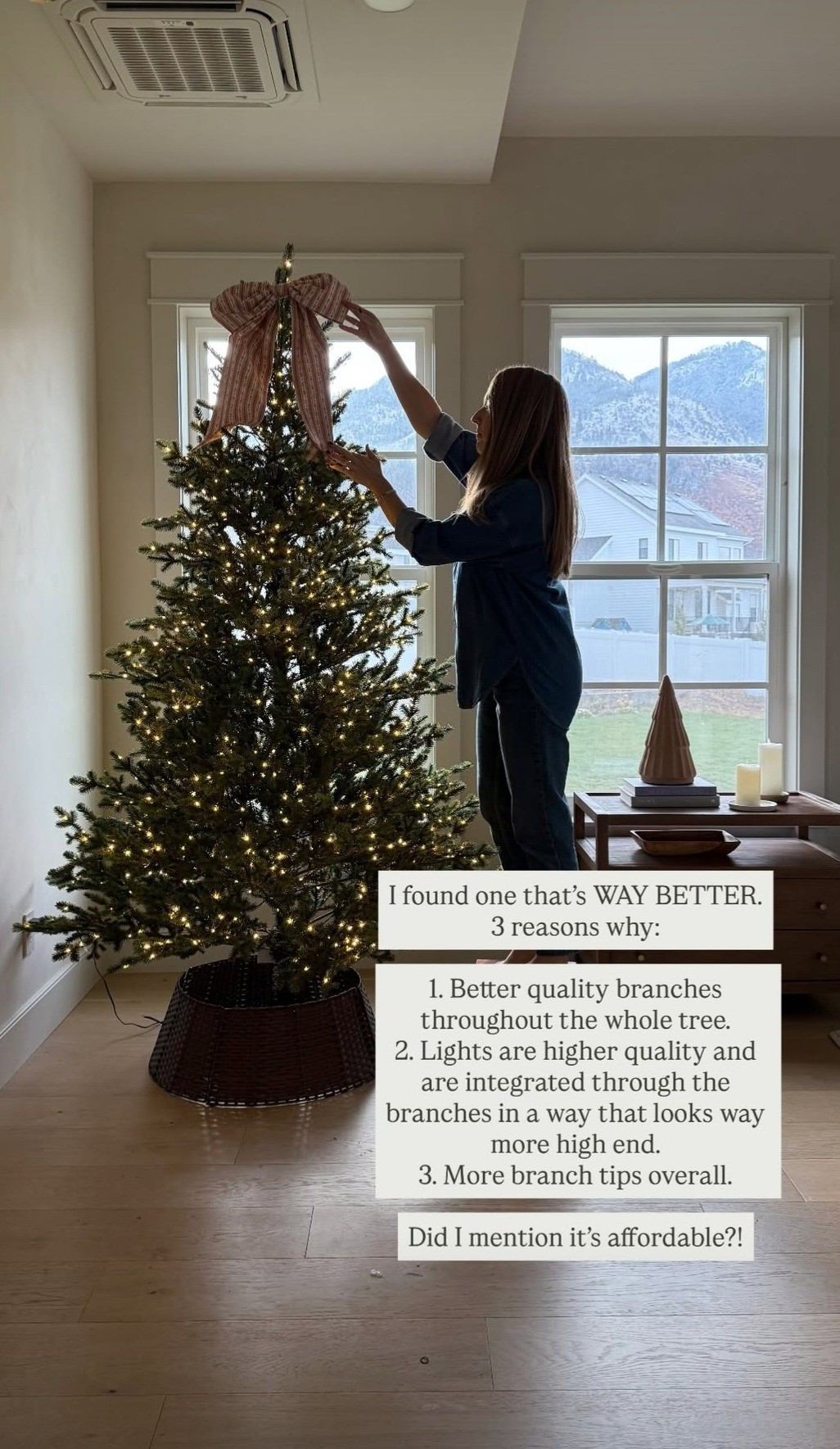 This Christmas tree is one of the best I have ever seen. It's from Home Depot and the same brand as the viral tree you see over and over every Christmas, but the Grand Fir is so much better IMO. The viral is called the Duchess.One person set up in 5 minutes, 7000+ branch tips, high quality branches AND twinkle lights? You don't want to miss this Christmas tree!

#LTKSeasonal #LTKHome