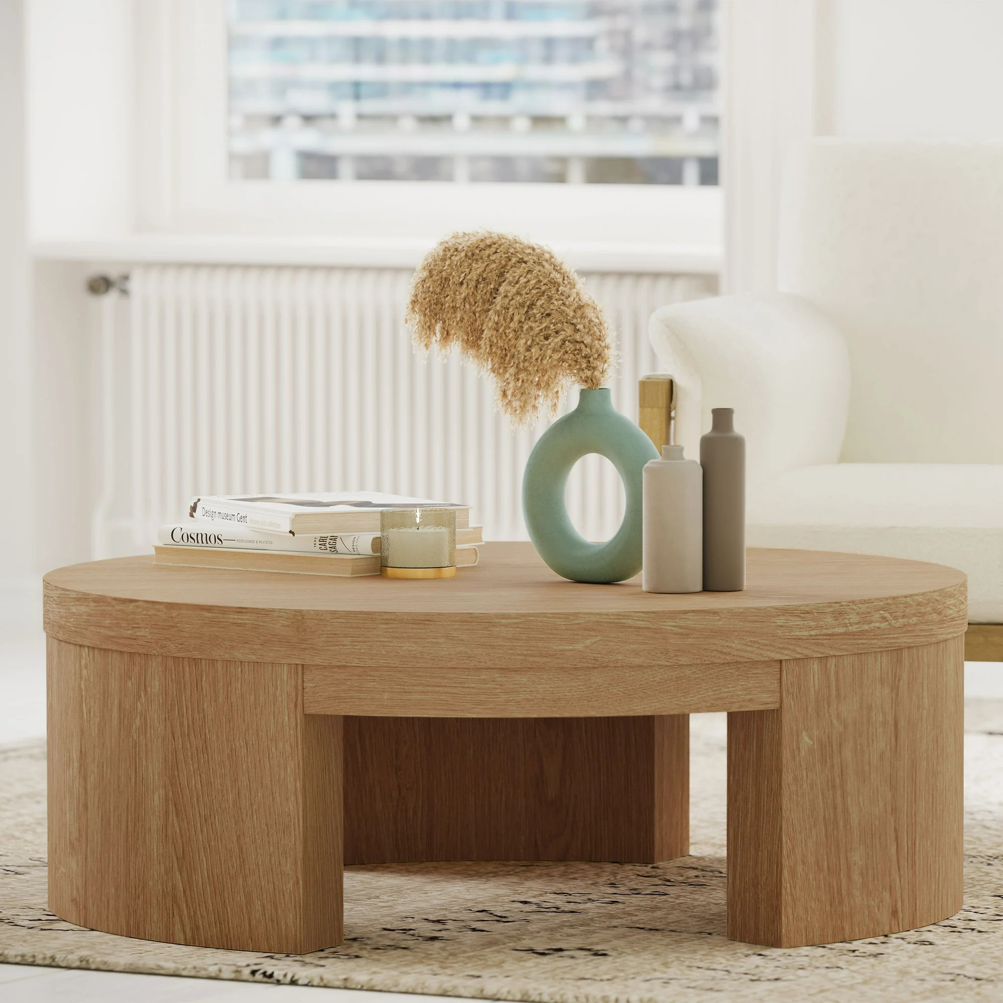Beautiful Mod Round Coffee Table by Drew Barrymore, Warm Honey Finish | Walmart (CA)