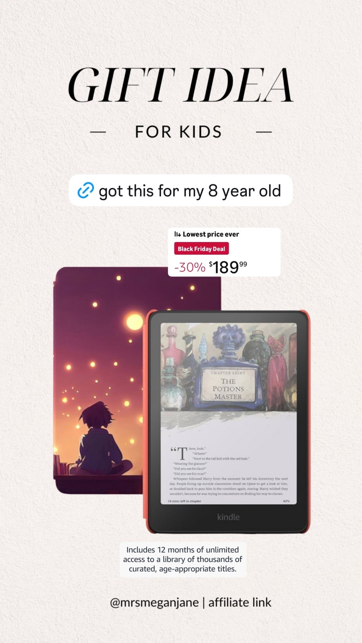 For the kids who love to read! Comes with a 12 month subscription. Worth it 🤗 

Amazon deals, gift guide for kids, kindle deals, mrsmeganjane 

#LTKHoliday #LTKKids #LTKGiftGuide