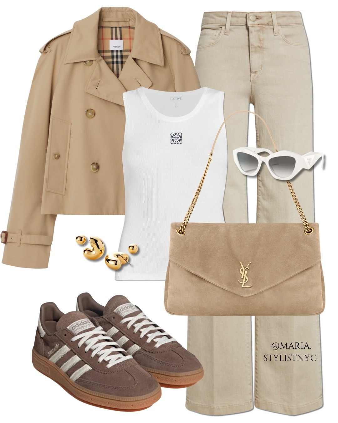 Cropped Trench Coat + Beige Jeans + Sneakers 👟 Fall Outfit 🍂✨

#LTKItBag #LTKShoeCrush 

#LTKSeasonal