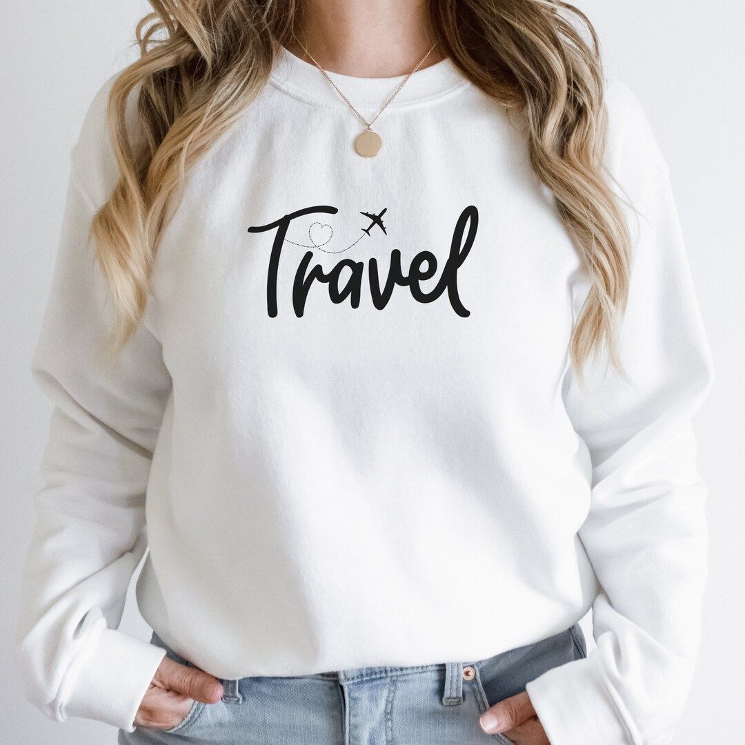 Airplane Travel Sweatshirt, Vacation, Plane, Travel, Gift for Pilot, Flight Attendant Gift, Trave... | Etsy (US)