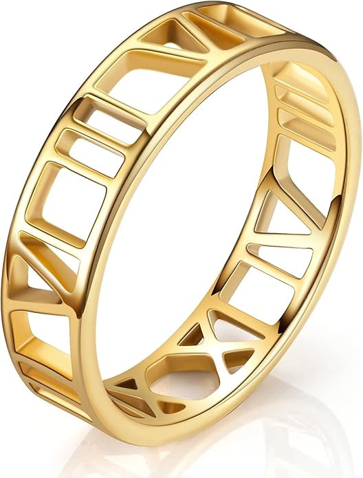 King Ring 6mm Roman Numeral Ring – Stainless Steel Band for Men & Women – Designed in USA | Amazon (US)