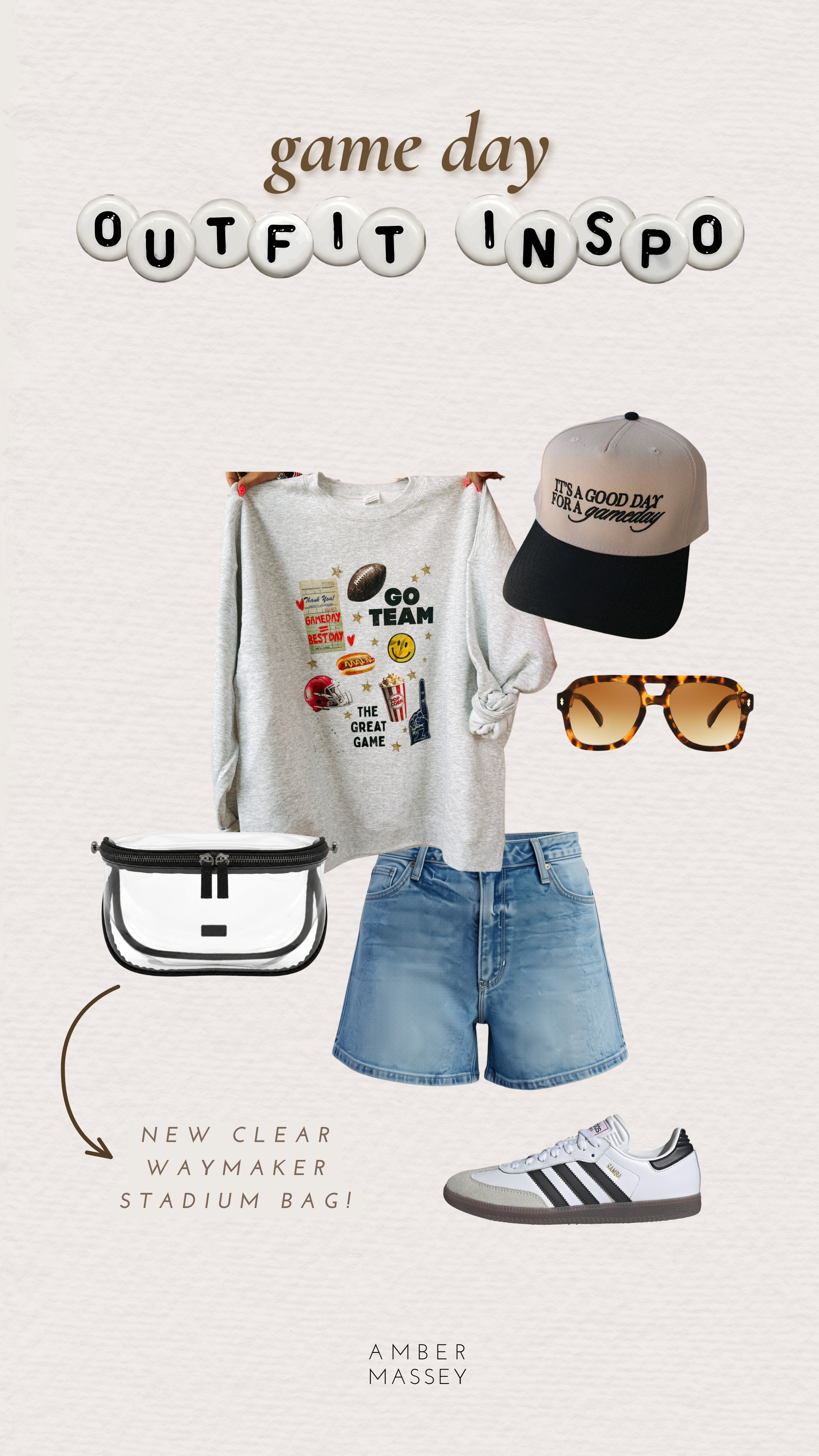 the cutest game day outfit feat the new clear waymaker!!
fall outfit, graphic crewneck, game day outfit 

 #LTKgrwm #LTKootd #LTKOver40
