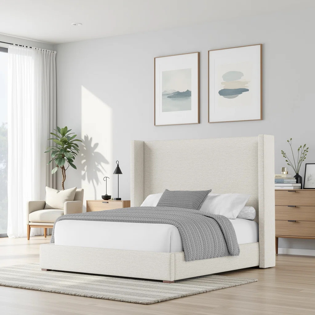 Esparto Upholstered Wingback Bed | Wayfair North America