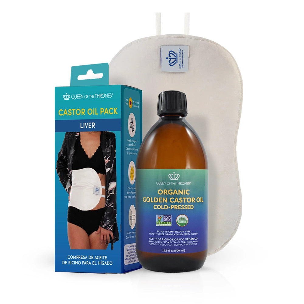 Self-Care I Liver Castor Oil Pack Kit | Queen of the Thrones® | Queen of the Thrones®