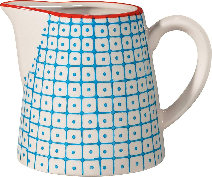 Bloomingville Ceramic Creamer Carla – 8.75 fl oz Blue Stoneware Milk Pitcher with Handle – Ha... | Amazon (US)