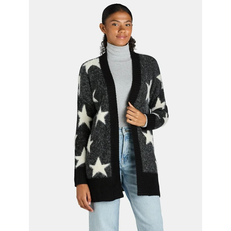 Dreamers by Debut Women's Open Front Cardigan Sweater, Midweight, Sizes XS-XL | Walmart (US)