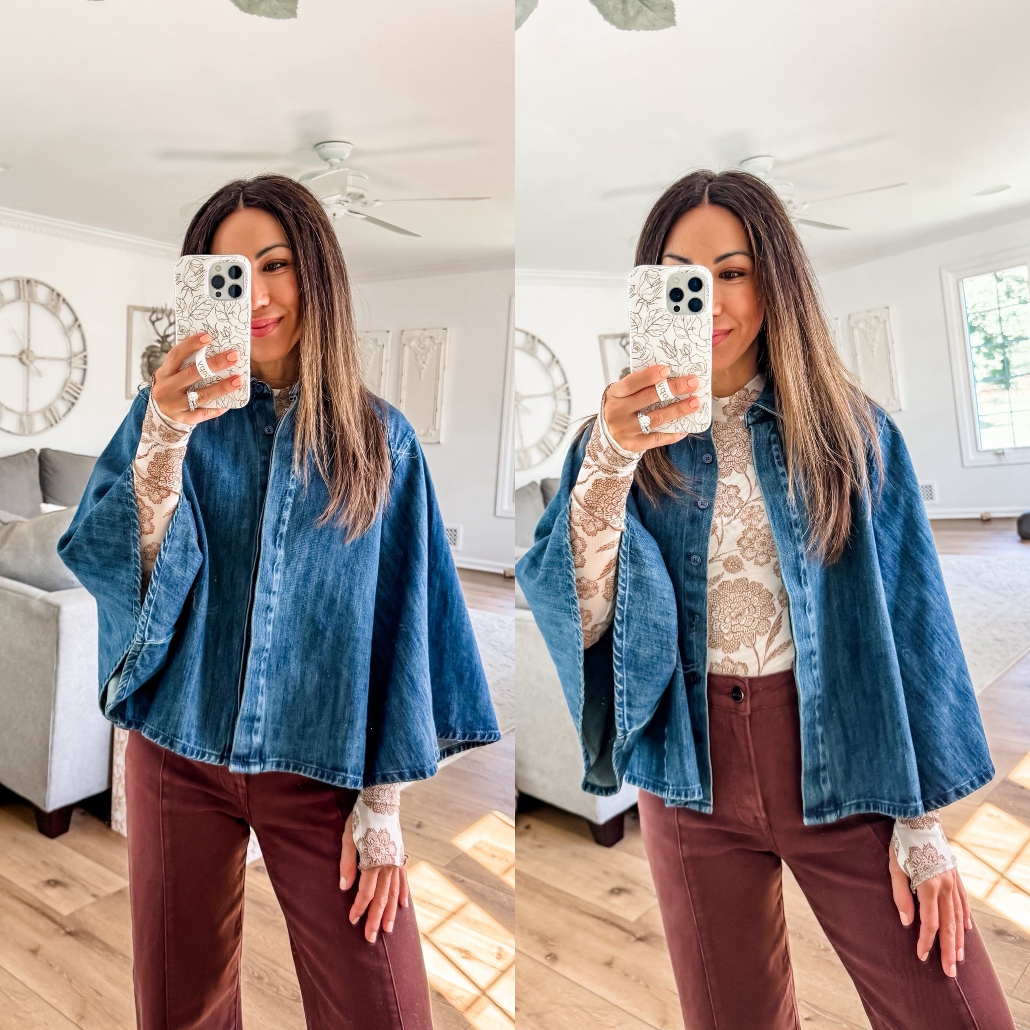 Small denim kimono. denim cape. Denim jacket. Denim shirt. Jeans 25.

#LTKOver40