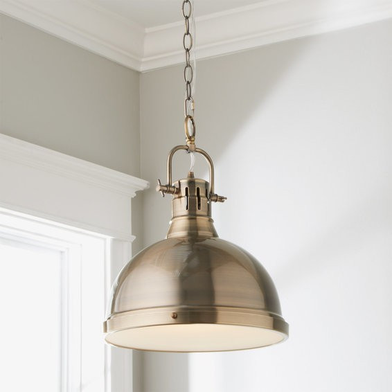 Classic Dome Shade Pendant Light with Chain - Large | Shades of Light
