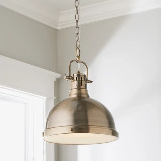 Classic Dome Shade Pendant Light with Chain - Large | Shades of Light