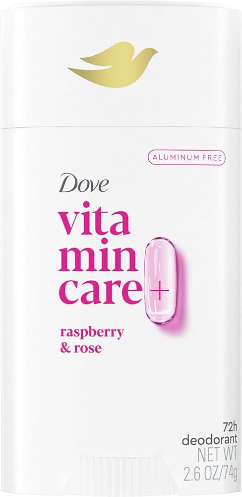 Dove VitaminCare+ Aluminum Free Deodorant Stick Raspberry & Rose for 72H Odor Protection Breathab... | Amazon (US)