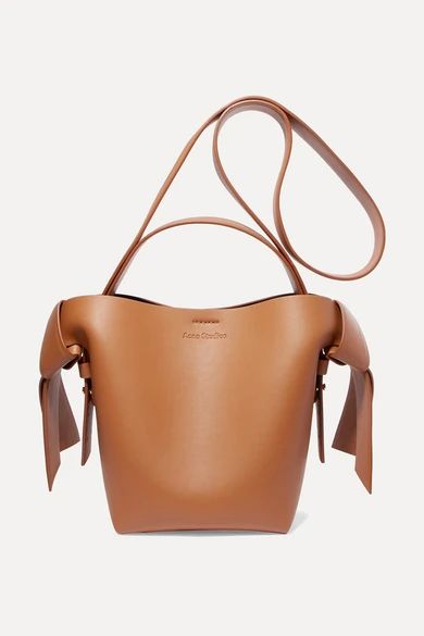 Acne Studios - Musubi Mini Knotted Leather Shoulder Bag - Tan | NET-A-PORTER (US)
