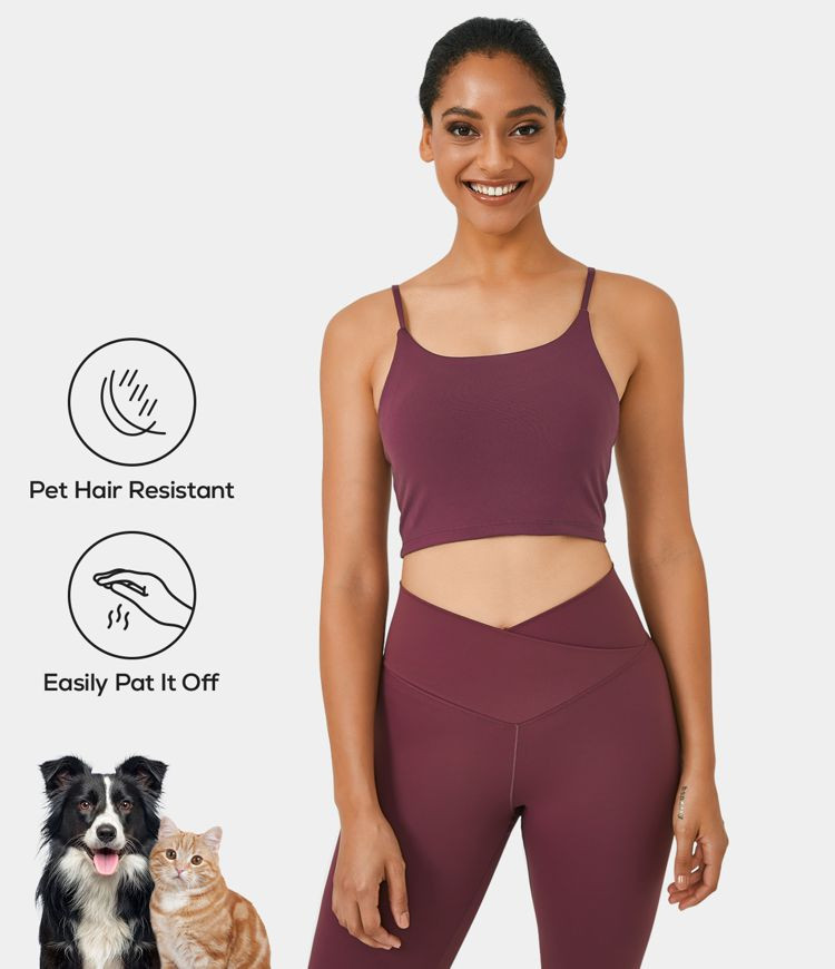 Women’s Patitoff™ Pet Hair Resistant Workout Cropped Cami - HALARA | HALARA