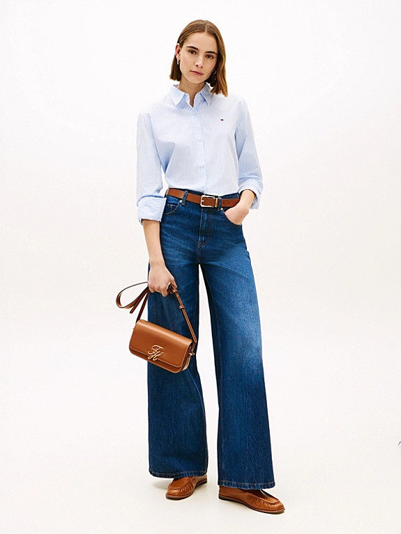Crossbody-Ledertasche mit Klappe und Logo | Tommy Hilfiger (DE)