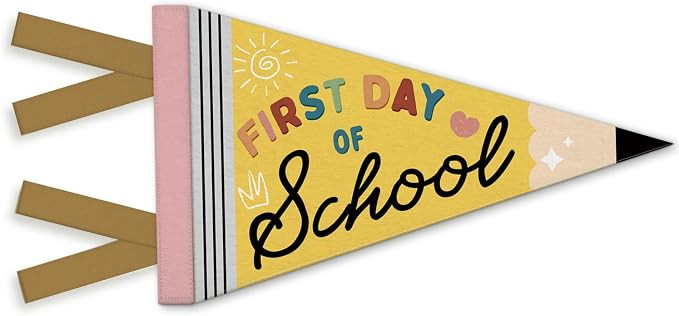 First Day of School Pennant Felt Flag Sign, Back to School Pennant Flag for Boys Girls, Back to S... | Amazon (US)