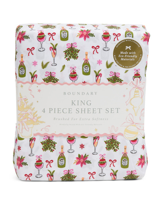 Christmas Party Drinks Sheet Set | TJ Maxx