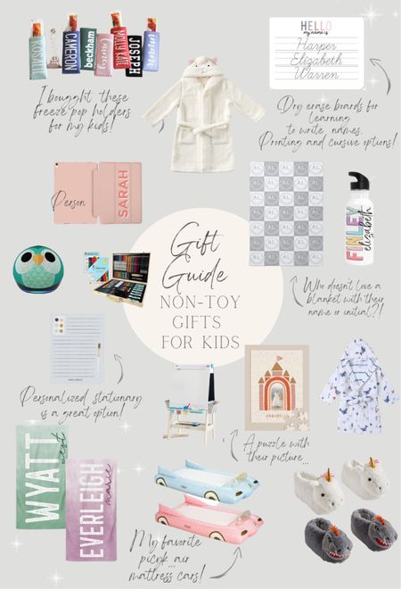 Sharing some practical (but fun) non-toy gifts for kids…personalized items, cozy robes and slippers, the coolest little air mattresses I’ve ever seen and much more!  

#LTKkids #LTKfamily #LTKGiftGuide