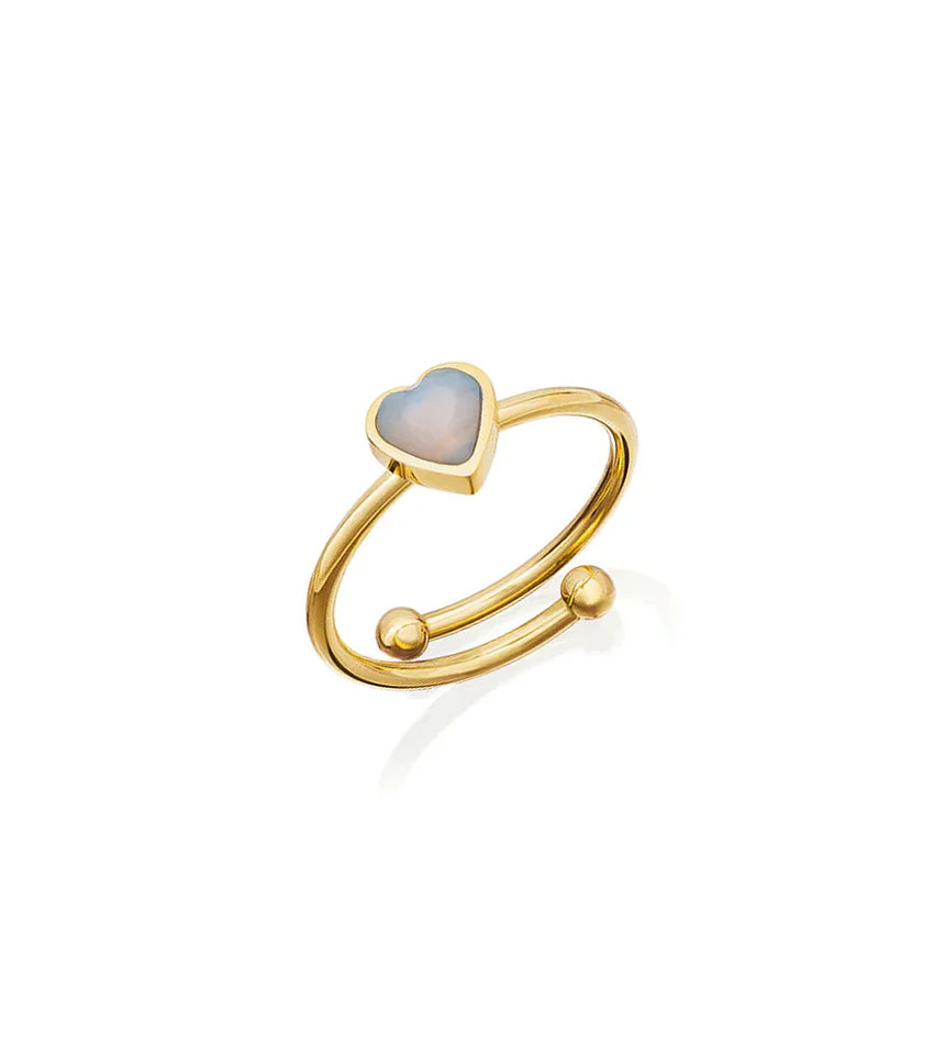 Mini Heart Birthstone Ring (Gold) | Abbott Lyon