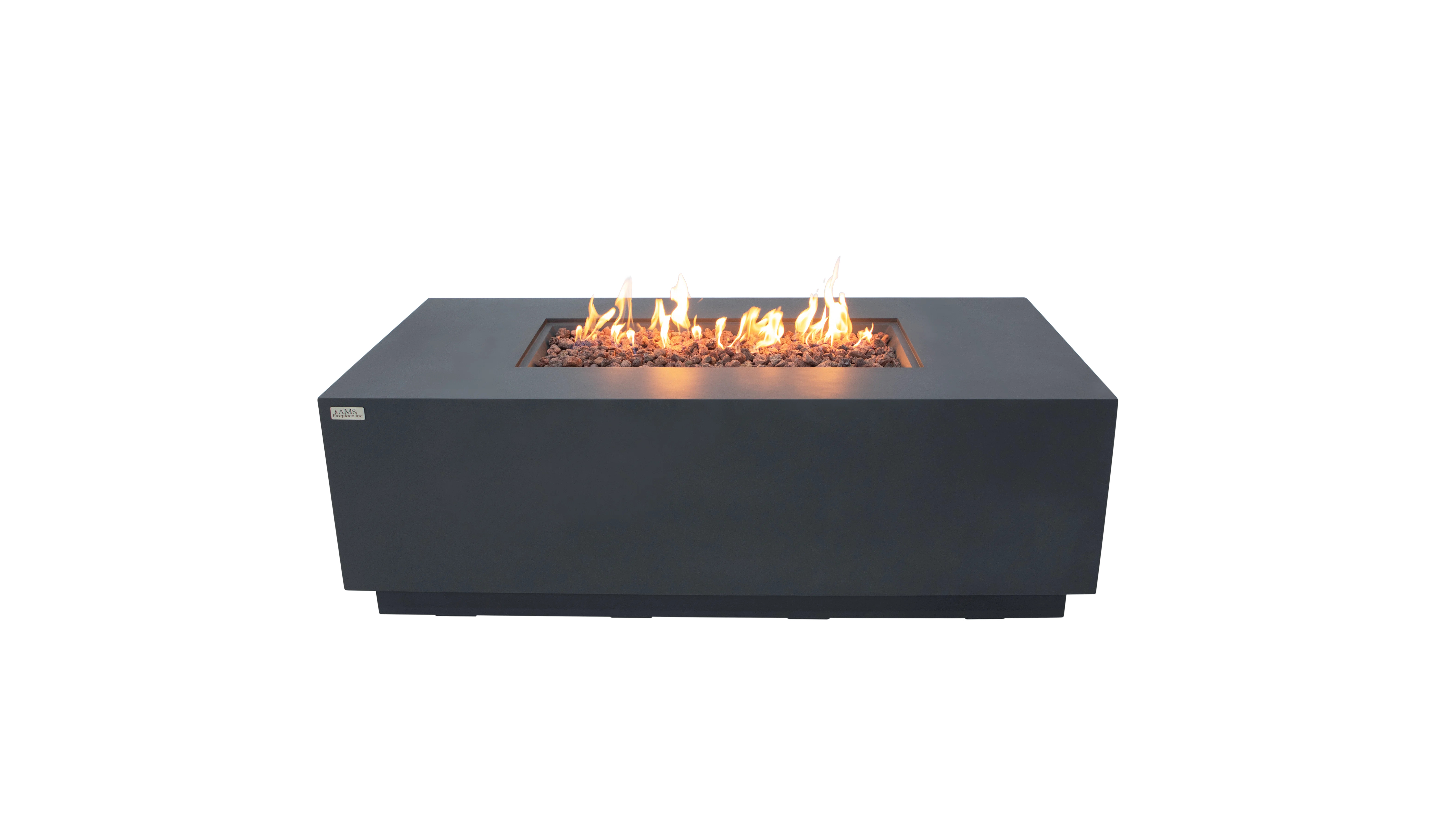 Sedona 66" L x 32 W x 22" H Concrete Fire Pit Table with Pull-Out Propane Tank Drawer by AMS Fire... | Wayfair North America