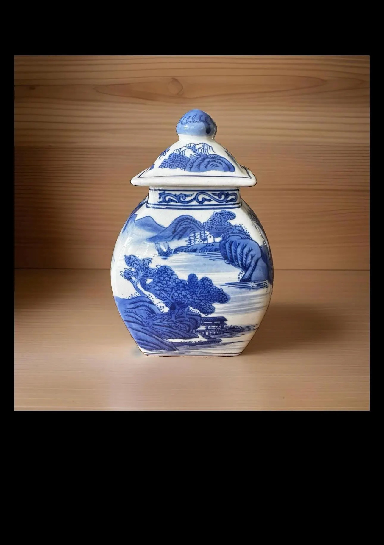 Vtg Blue and White Floral Motif Porcelain Temple Jar 8” Chinoiserie Asian | Etsy (Global)