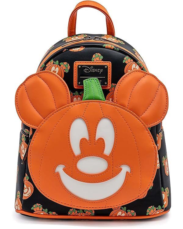 Loungefly Disney Mickey-O-Lantern Womens Double Strap Shoulder Bag Purse | Amazon (US)
