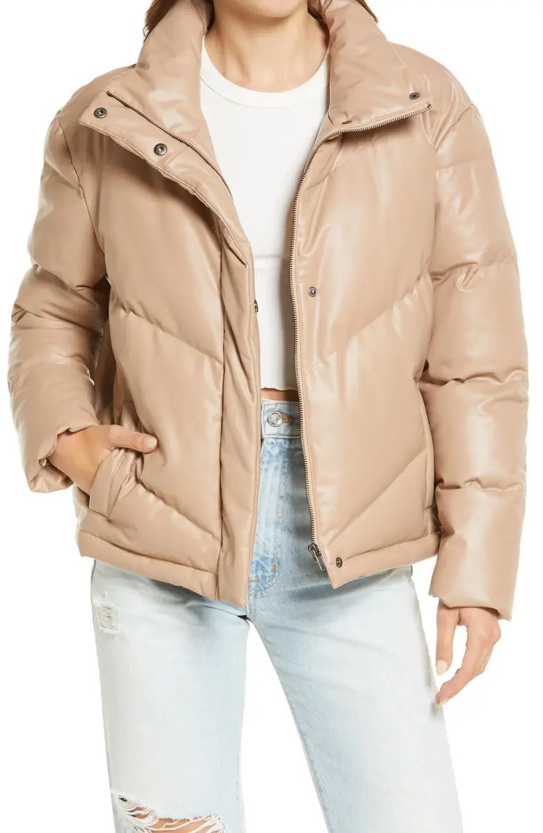 Downtown Faux Leather Puffer Jacket | Nordstrom